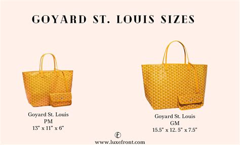 goyard small st louis tote|goyard st louis size comparison.